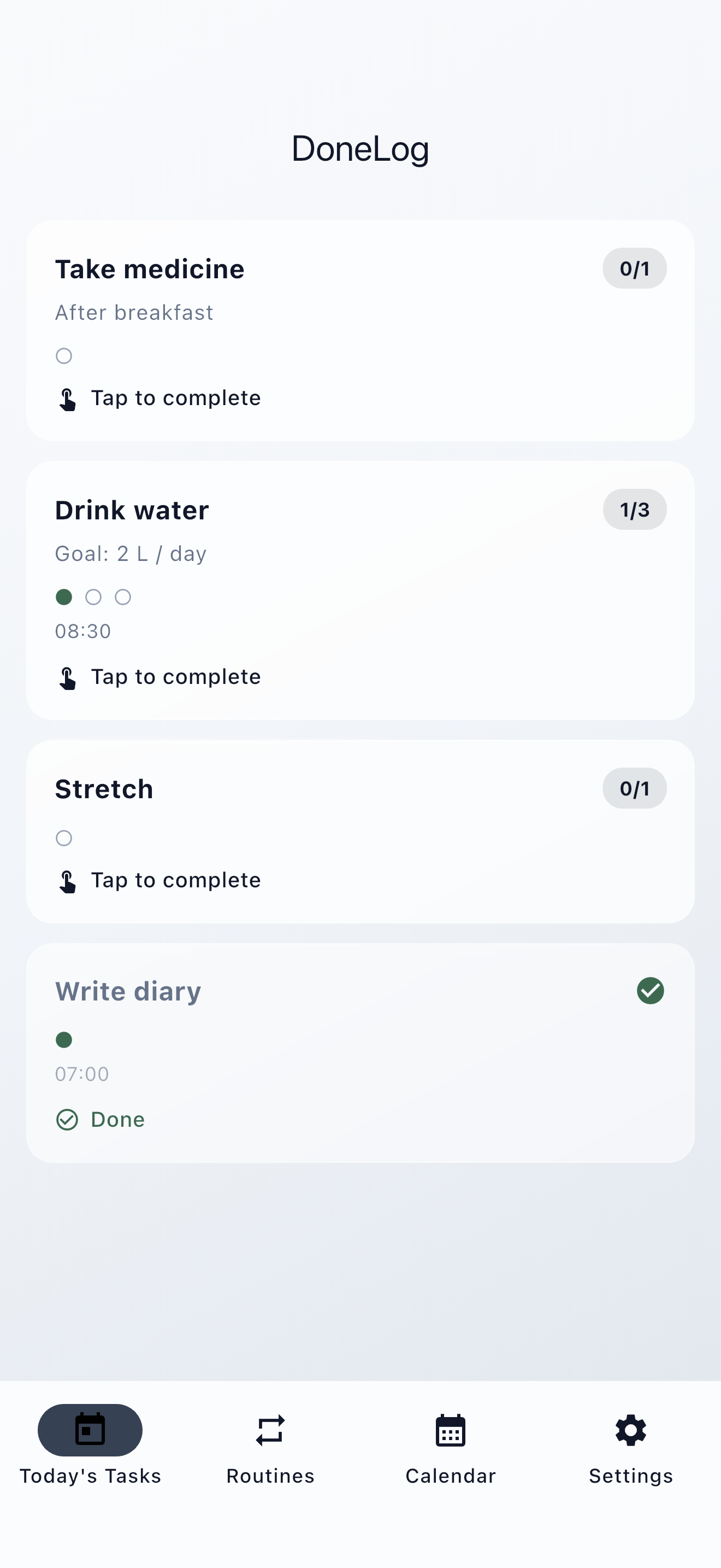 Donelog - Product Hunt launch logo and brand identity