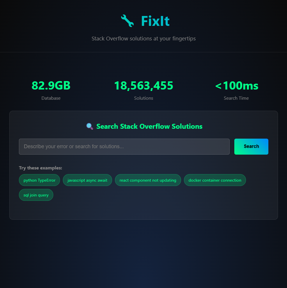 Média Réparer - Recherche de débordement de pile instantanée.18,5m réponses.Sous-100 ms. 1
