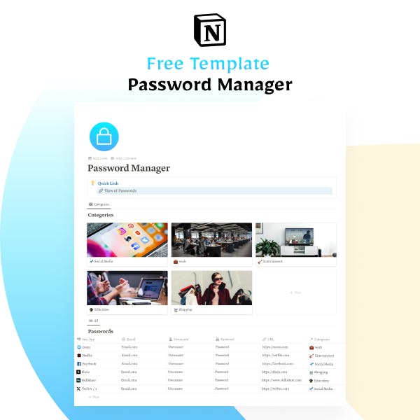 Password Manager Free Template  media 1