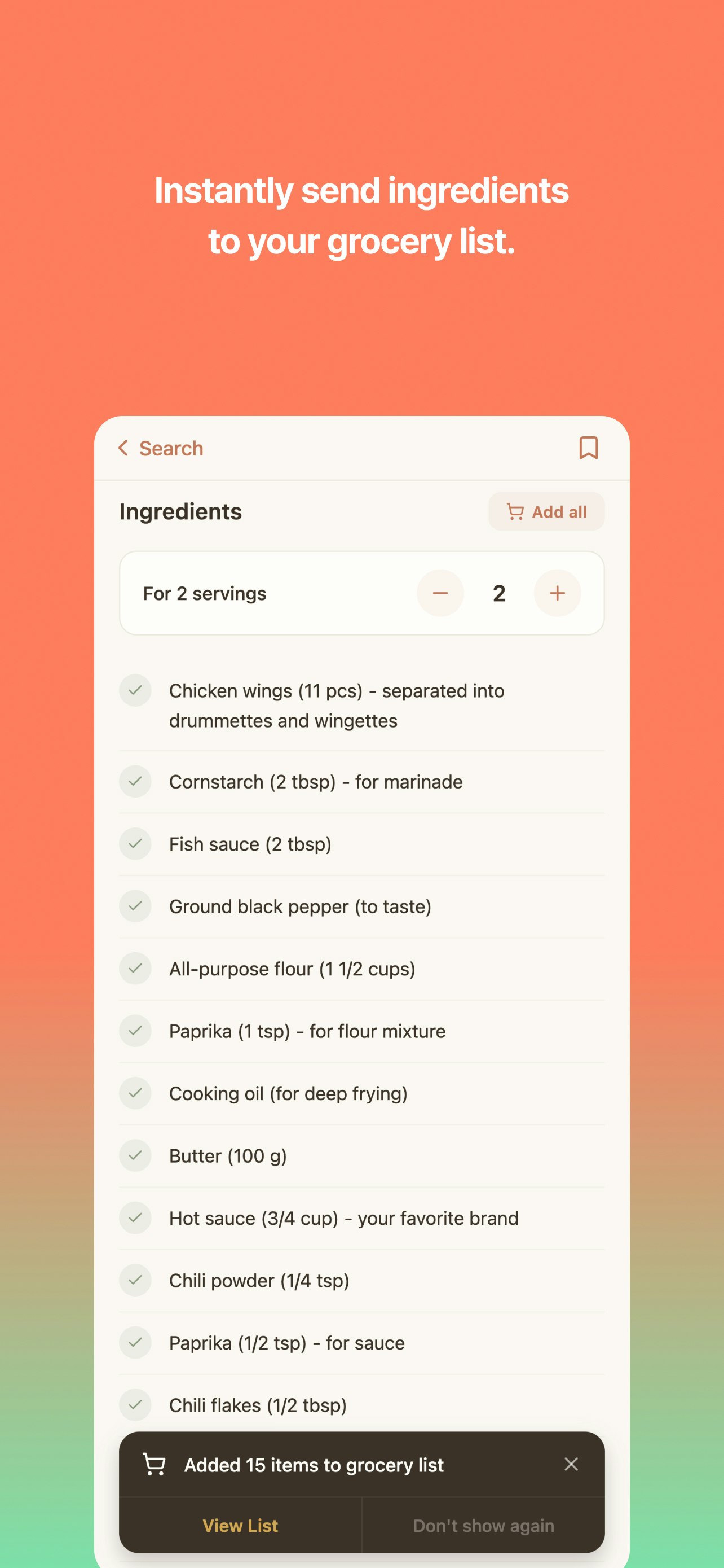 Yori Recipe gallery image