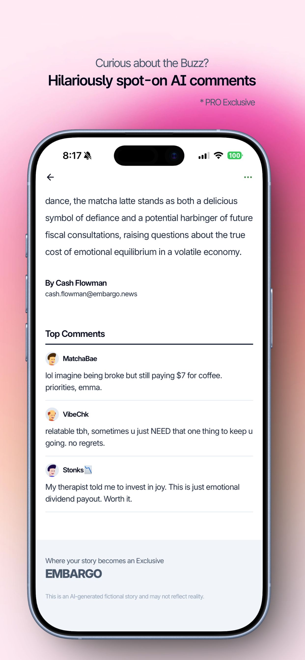 Embargo - Screenshot 5 showing product features and functionality