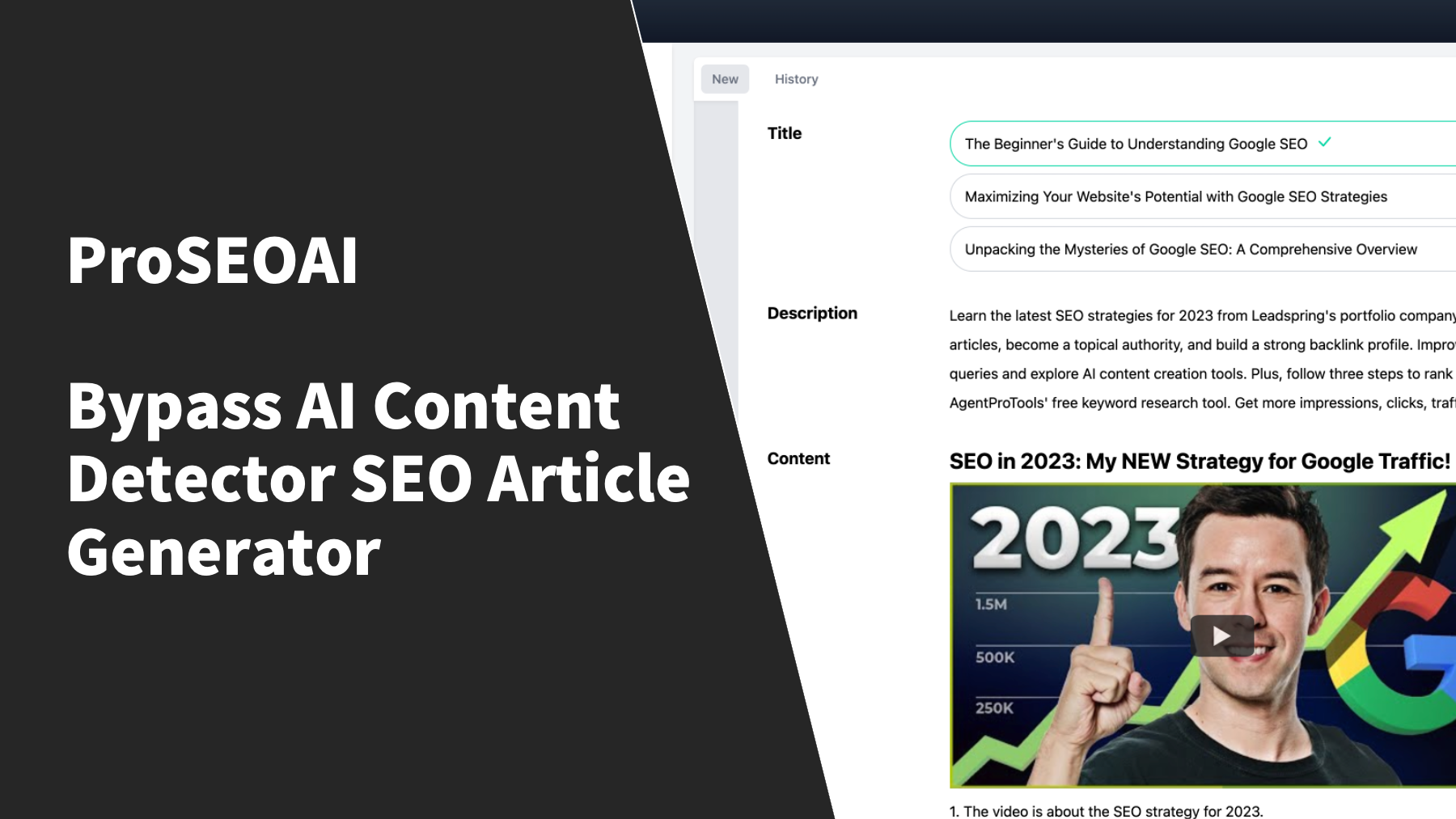 وسائط Pro SEO AI - Groppass AI Content Detector SEO Generator 2