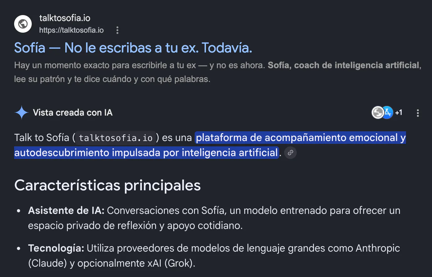 Talk to Sofía gallery image