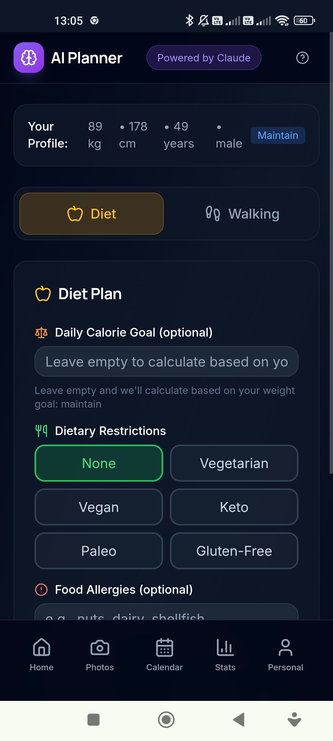 Fitness & Nutrition Notebook - Screenshot 4 showing product features and functionality