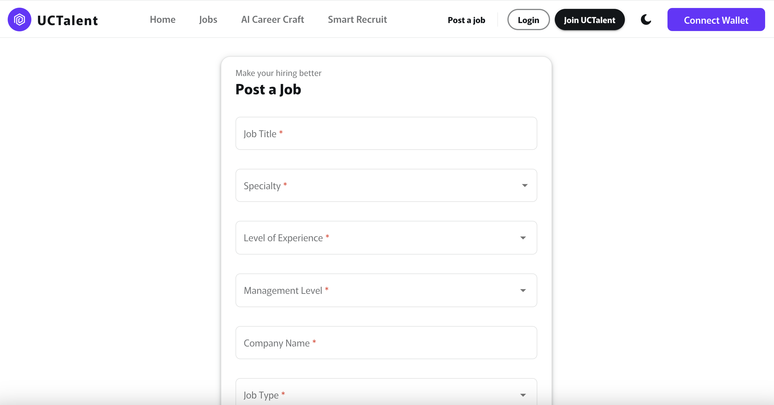 Mídia 2 de UCTalent - Post Jobs - Conectando talento da Web3!