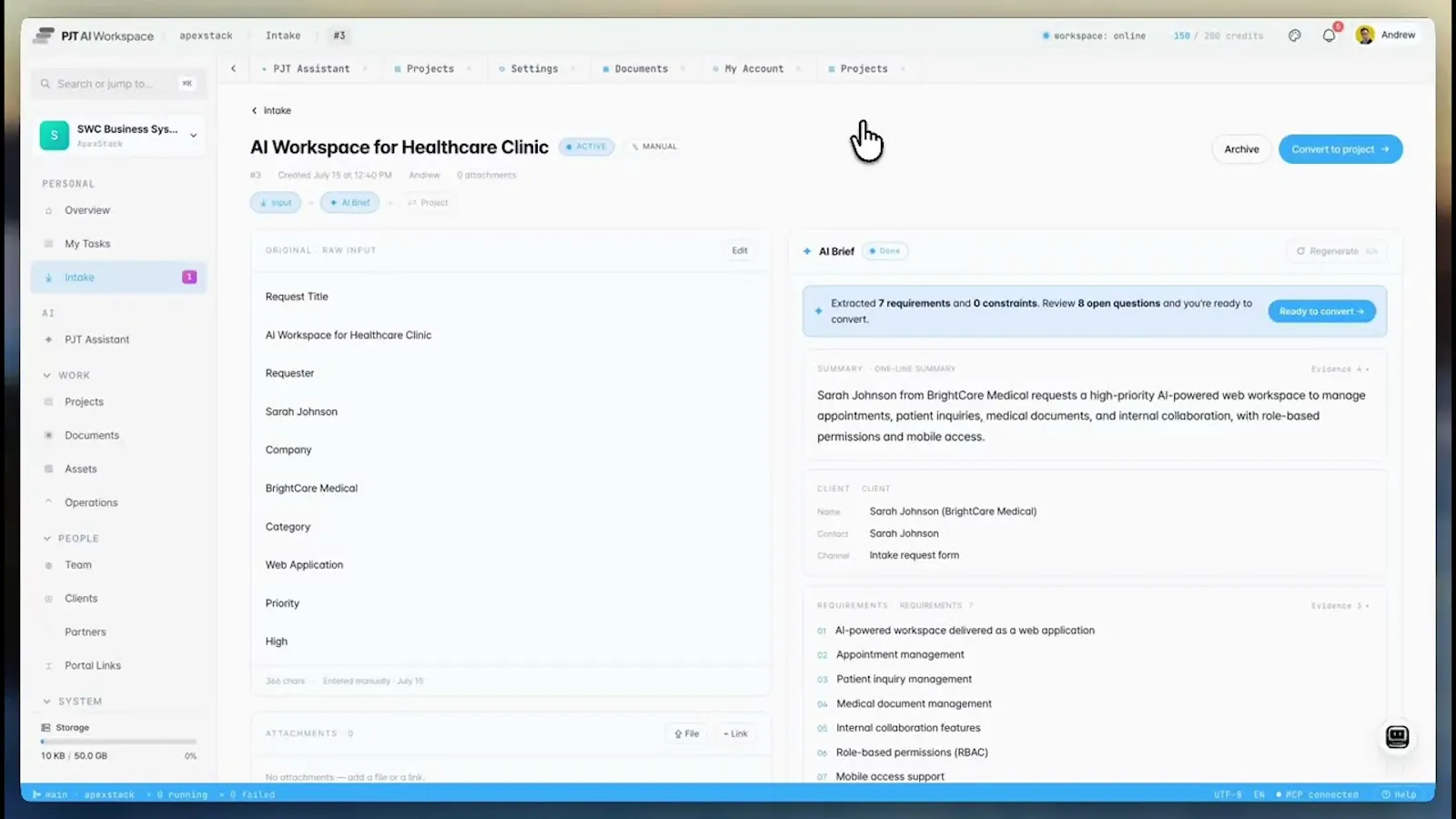 PJT AI Workspace screenshot 1 (video preview)