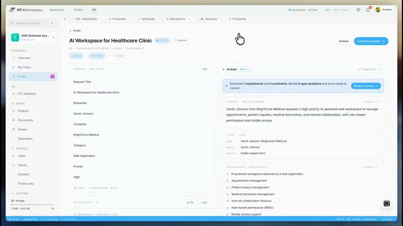 PJT AI Workspace screenshot 1 (video preview)
