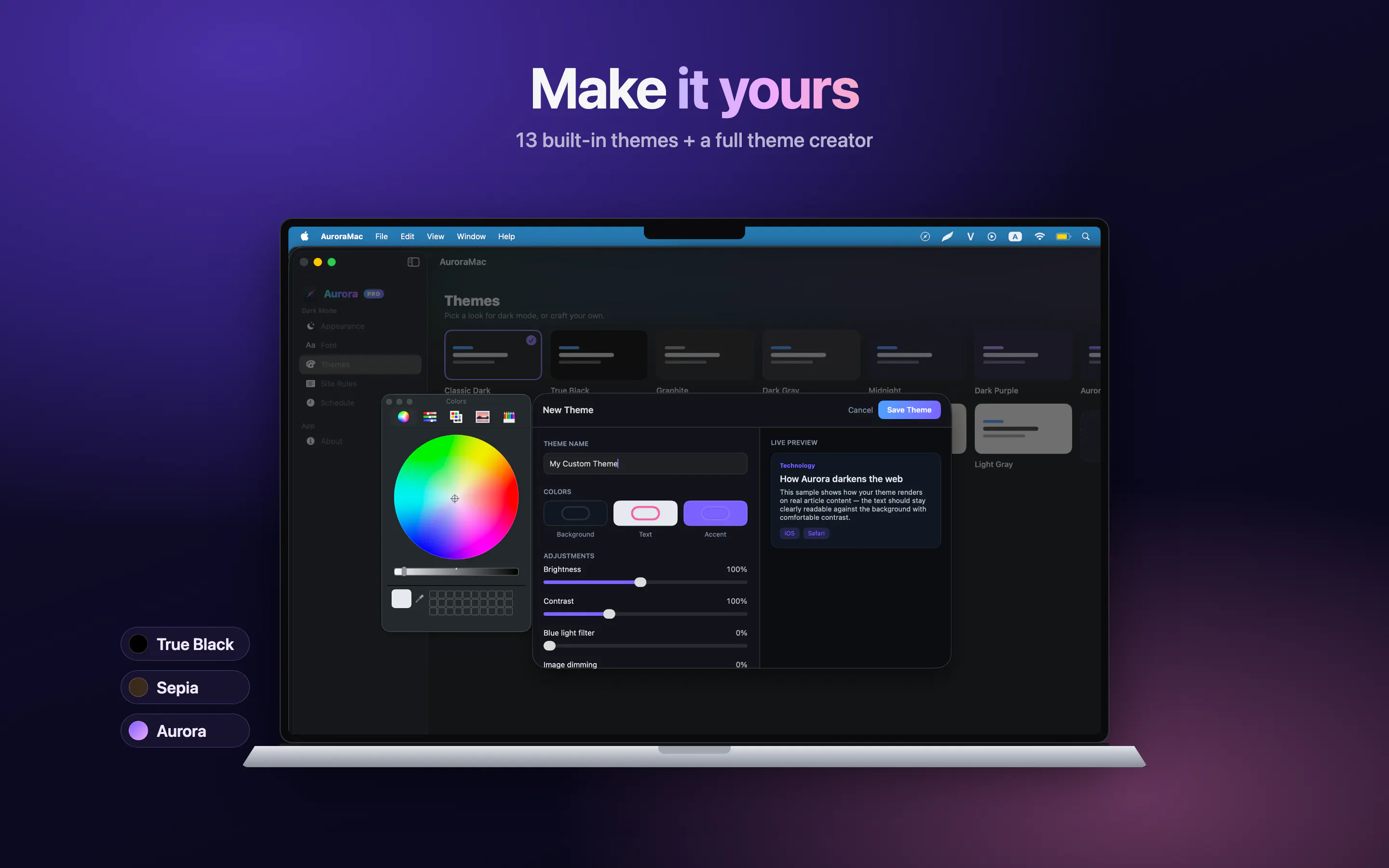 Aurora: Safari Dark Mode gallery image