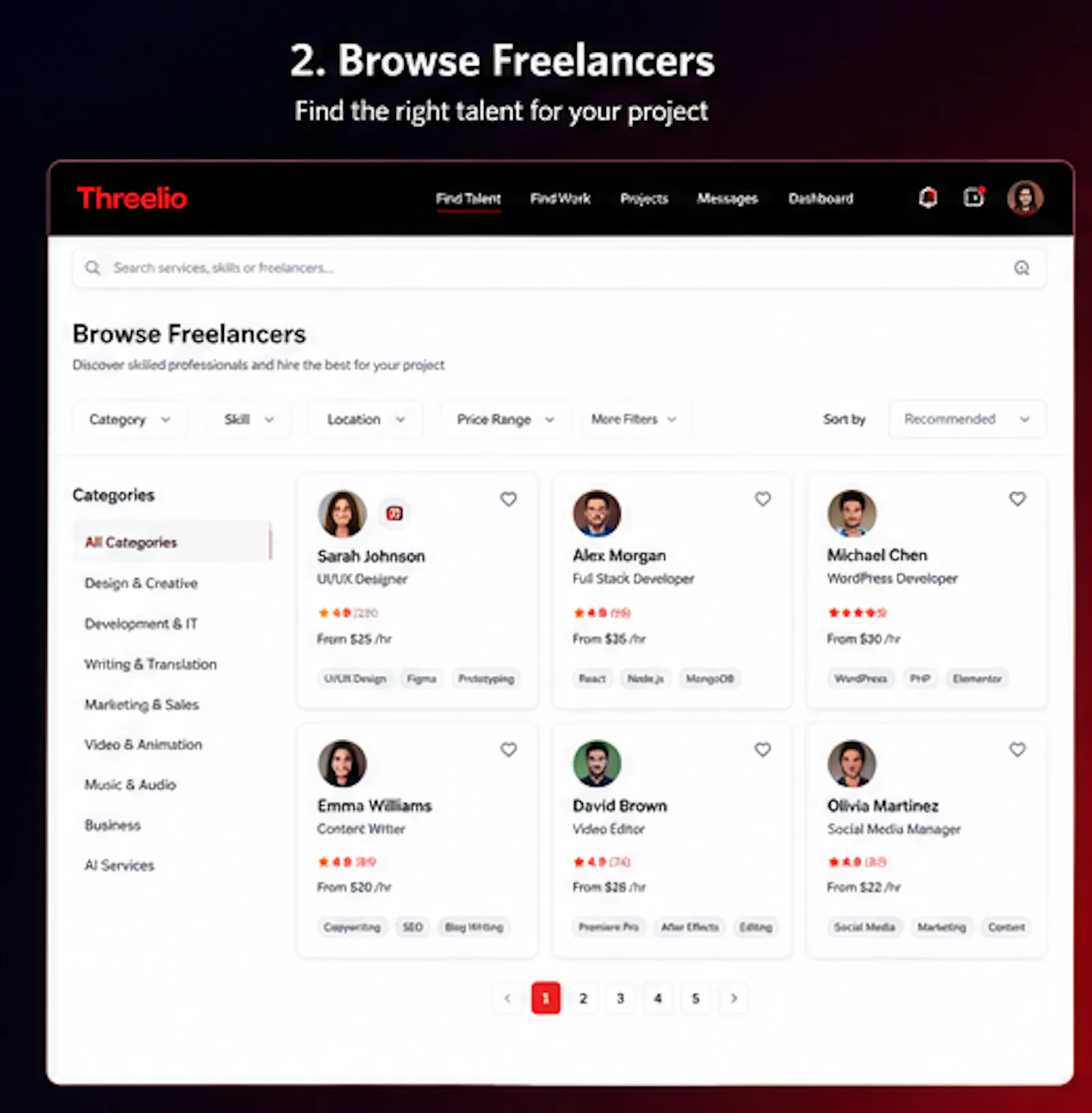 Threelio screenshot 2