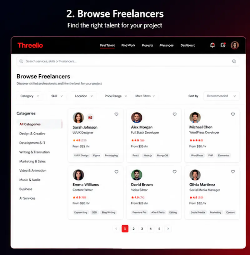 Threelio screenshot 2
