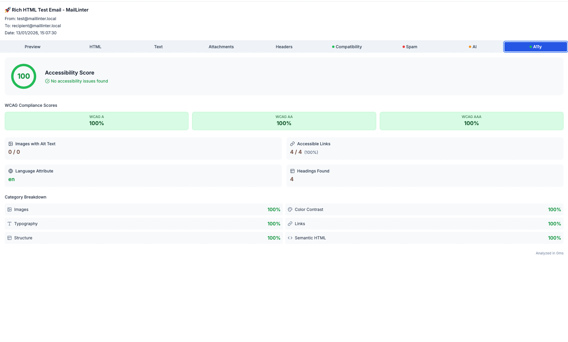 MailLinter - Screenshot 5 showing product features and functionality