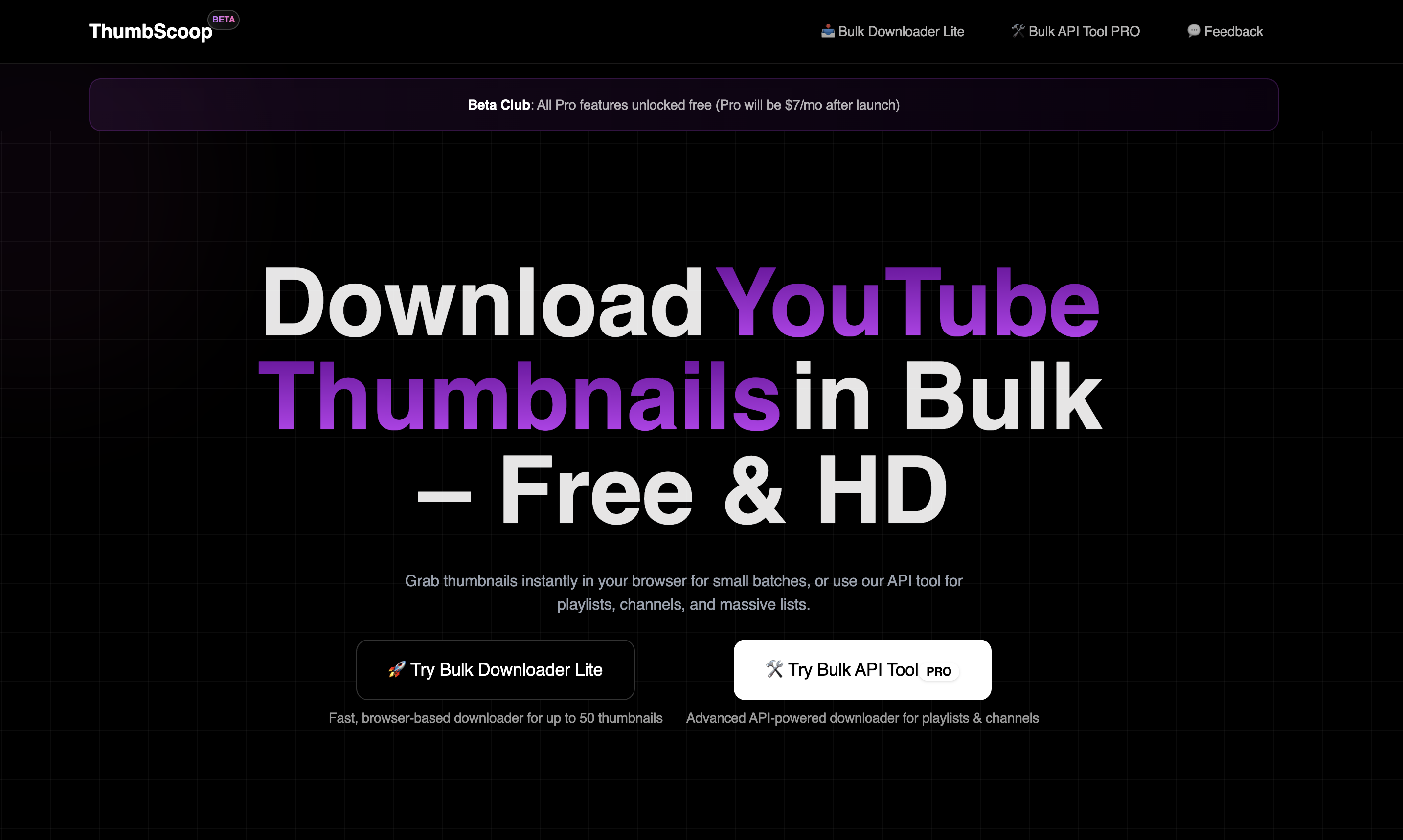 thumbscoop - ดาวน์โหลดรูปขนาดย่อของ YouTube จำนวนมาก media 1