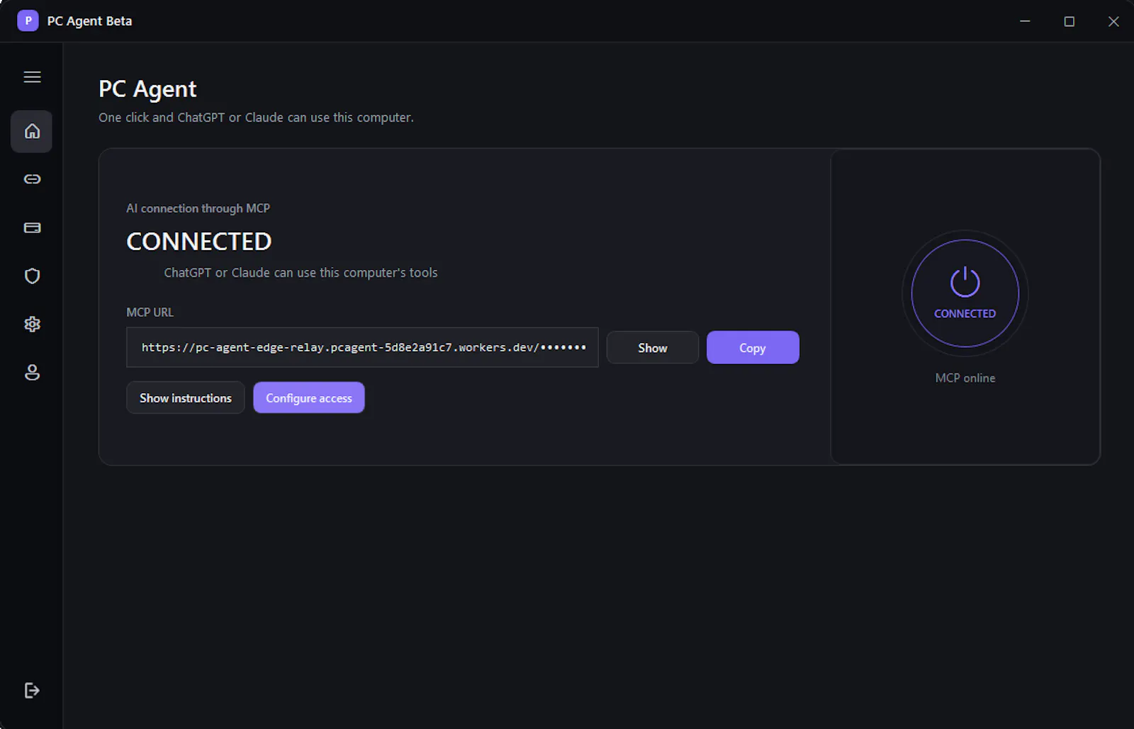 PC Agent Beta screenshot 1