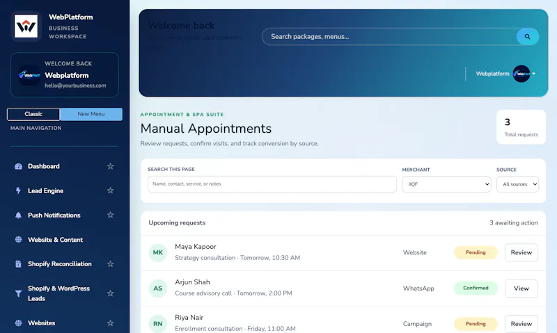 WebPlatform screenshot 6