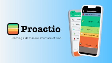 Un bambino che utilizza la funzione di pianificazione di Proactio per pianificare la propria giornata in modo efficiente.