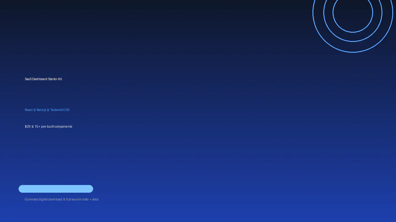 SaaS Dashboard Starter Kit gallery image