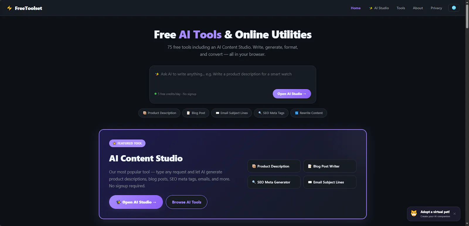 FreeToolset Official Launch screenshot 1