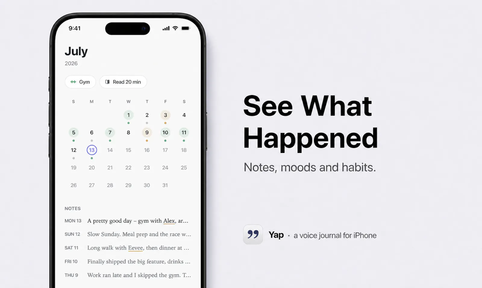 Yap - Voice Diary screenshot 3