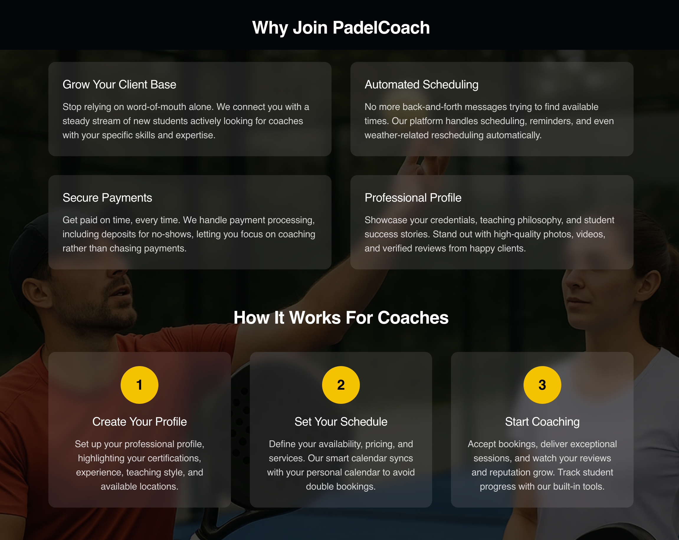 Media Padelcouch - Cari jurulatih Padel anda dalam 3 klik 3
