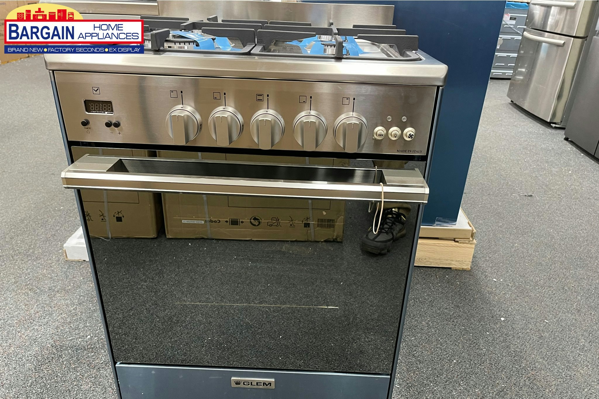 Get a Glem dual fuel freestanding oven gallery image