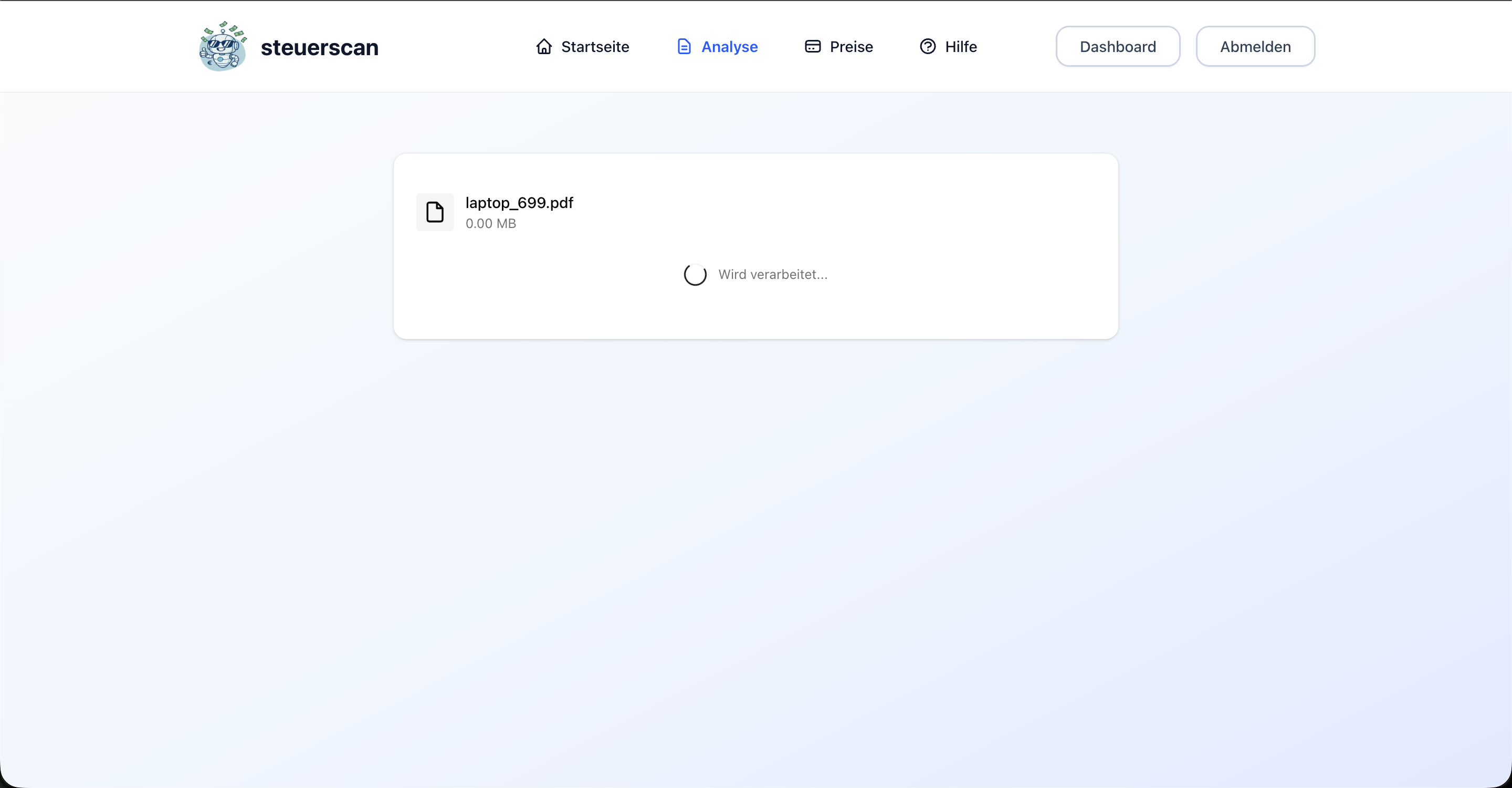 steuerscan - Screenshot 2 showing product features and functionality