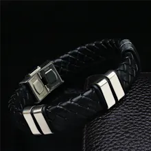 Noir: Men's Steel And Titanium Bracelet gallery image