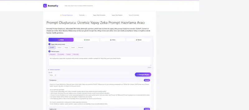Komutly Prompt Generator screenshot 1
