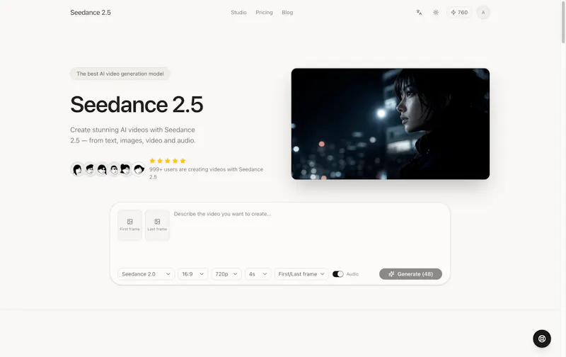 Seedance 2.5 screenshot 1