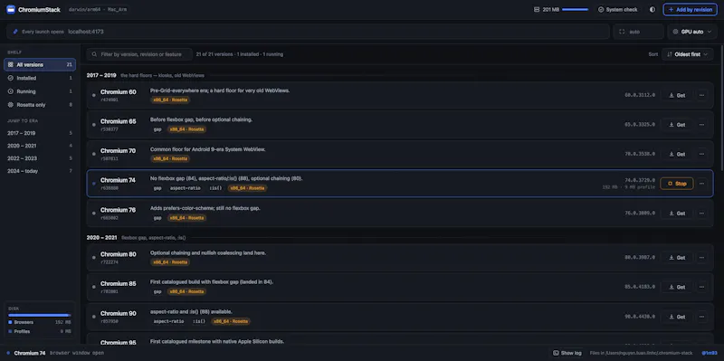 ChromiumStack screenshot 2