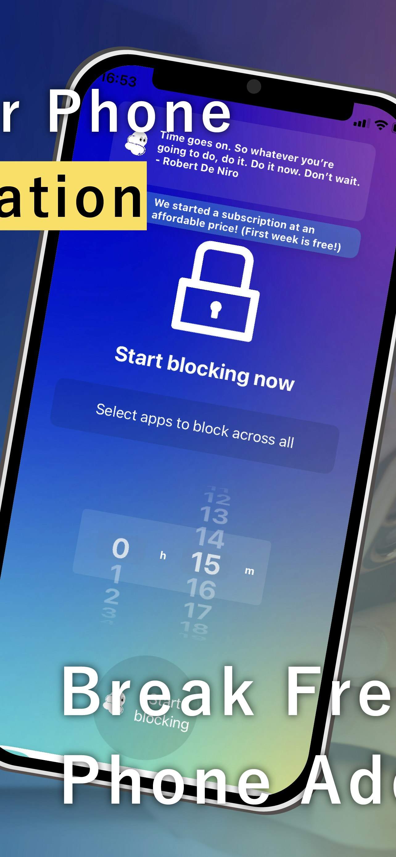 وسائط Time Rich (تطبيق Digital Detox IOS) - كن ثريًا - استعد وقتك من هاتفك. 3