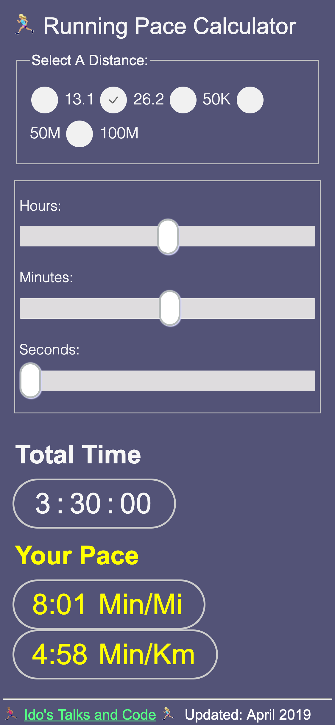 Running Pace Calculator gallery image