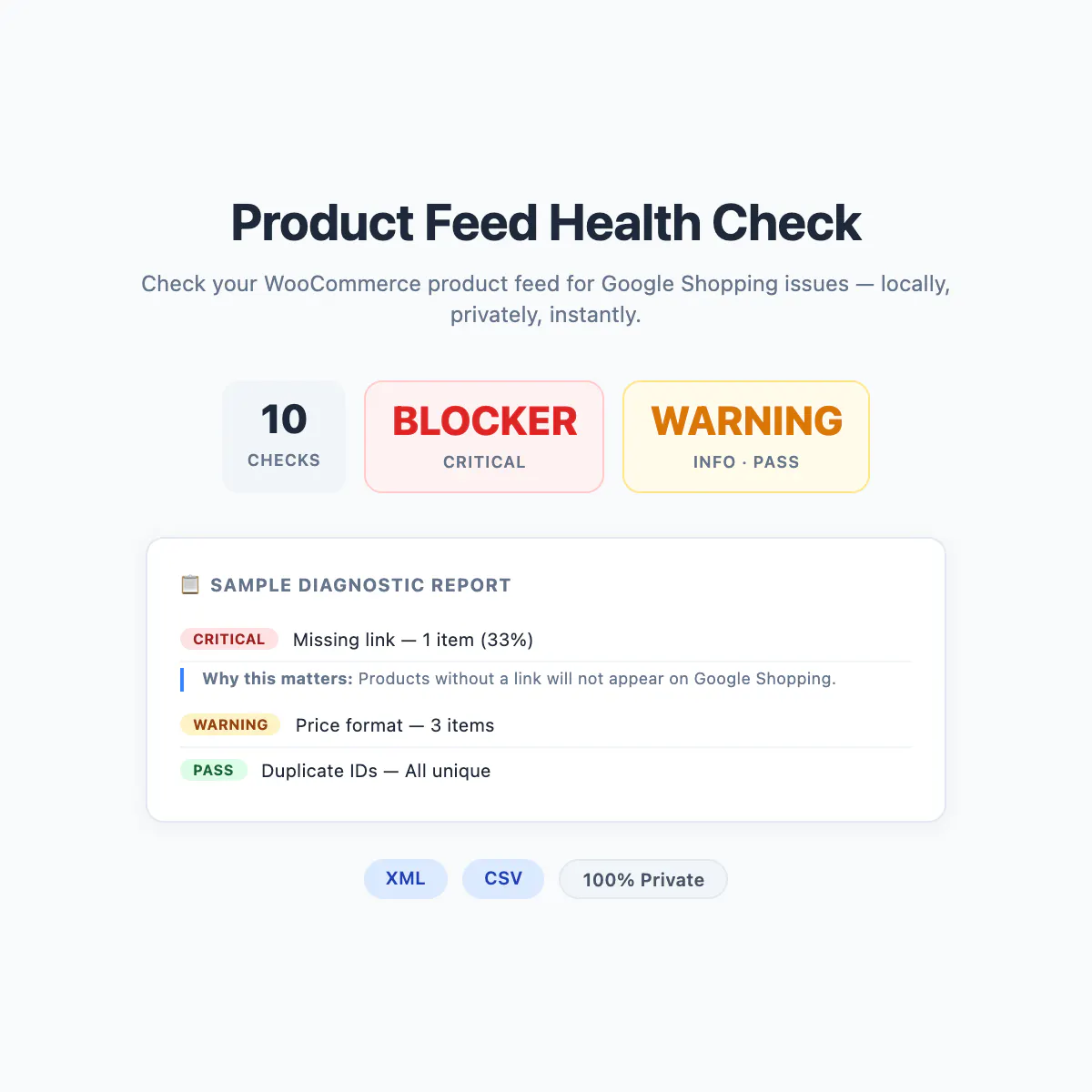 Product Feed Health Check