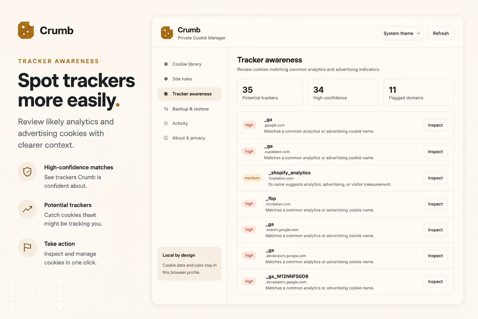 Crumb — Private Cookie Manager gallery image