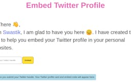 Embeddable Twitter Profile media 2