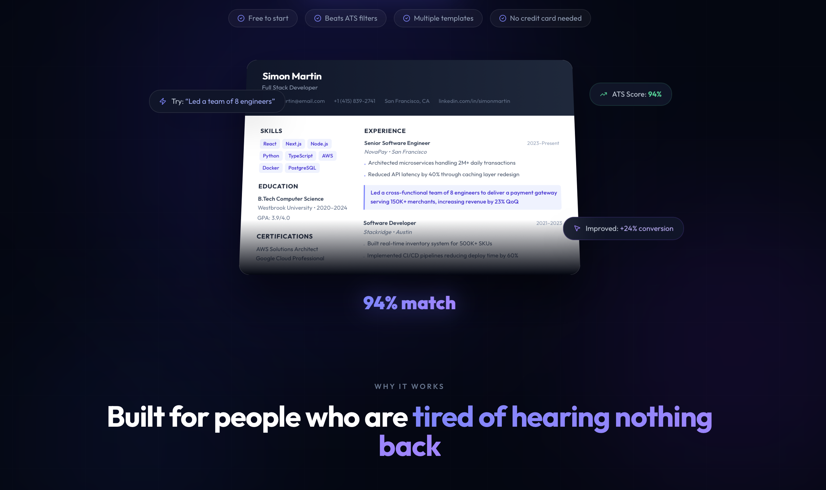 getPlaced - Screenshot 2 showing product features and functionality