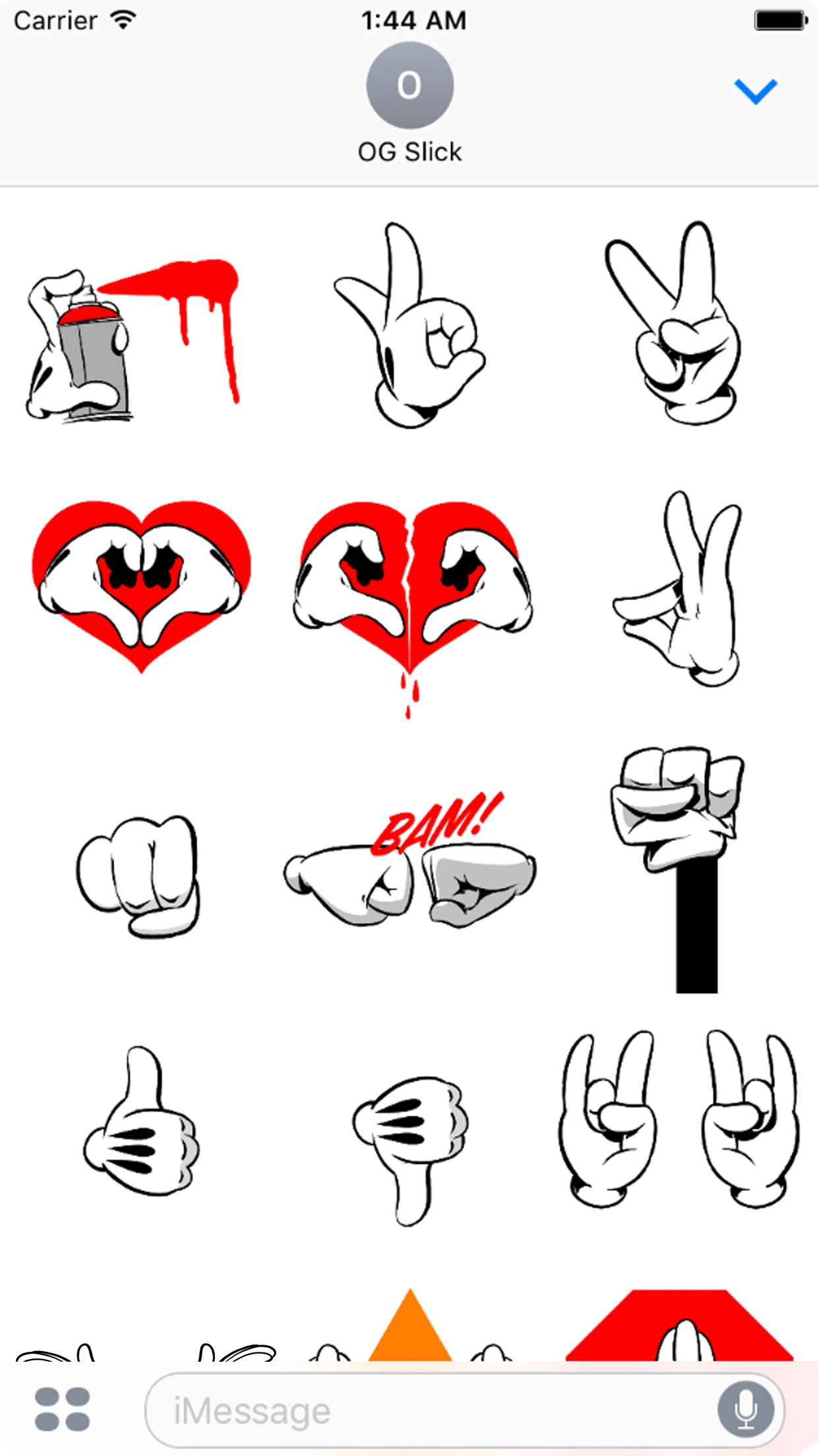Slick Hands iMessage Stickers by OG_moji gallery image