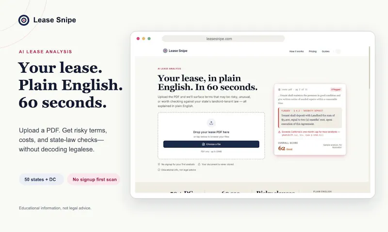 Lease Snipe screenshot 1