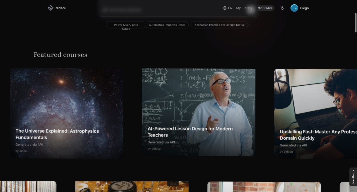 didacu.com - Screenshot 2 showing product features and functionality