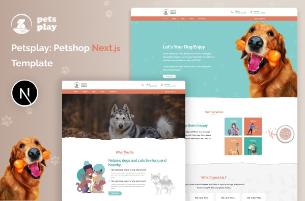 Pet Shop Website Template Next.js gallery image
