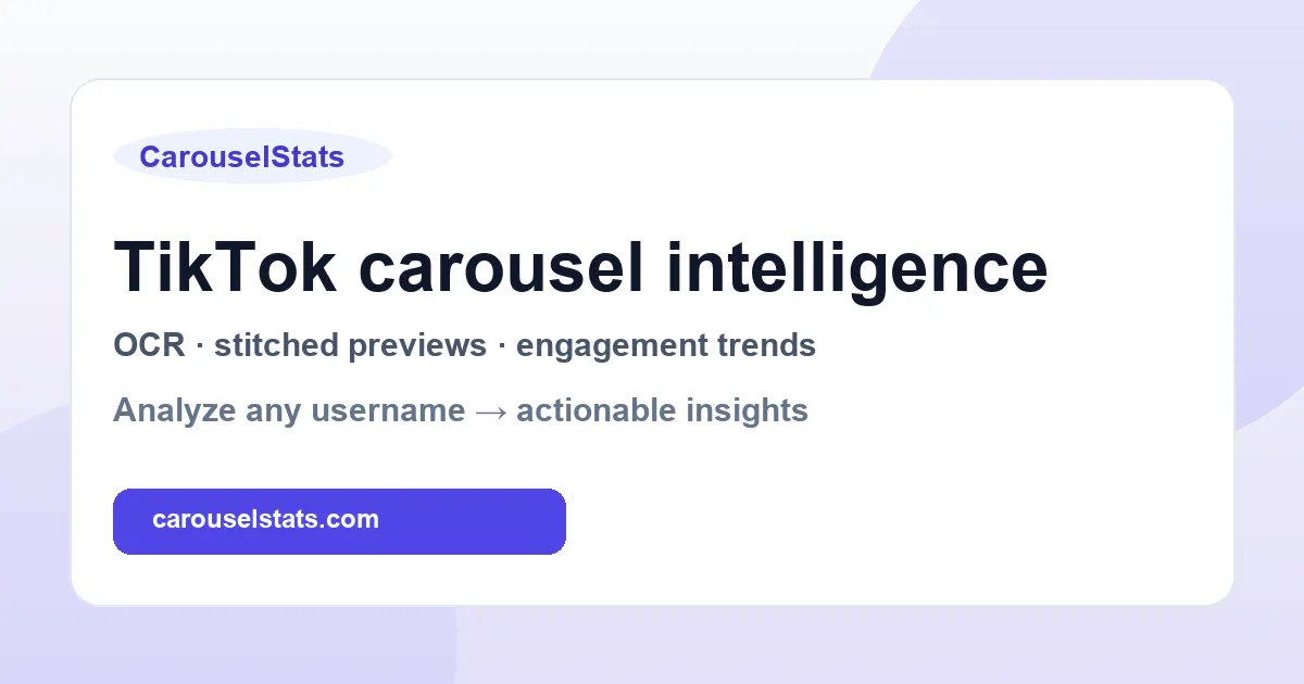 CarouselStats — TikTok Carousel... gallery image