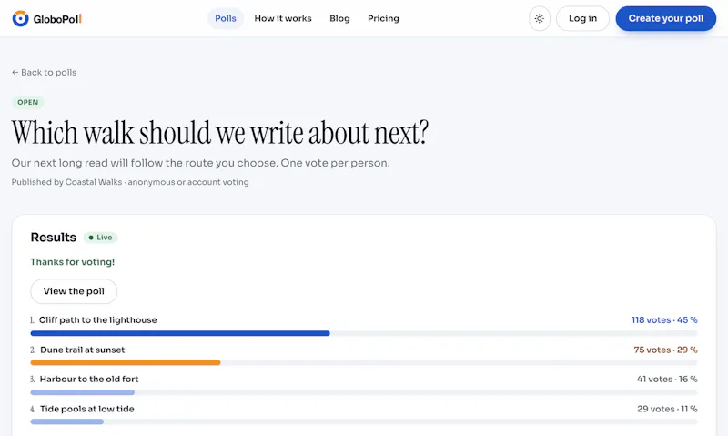 GloboPoll screenshot 4