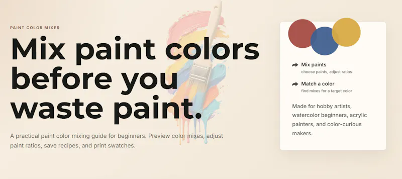Paint Color Mixer screenshot 1
