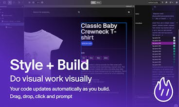 Визуальный опыт построения: Погрузитесь в по-настоящему визуальный опыт построения с помощью визуальной студии Tailwind.