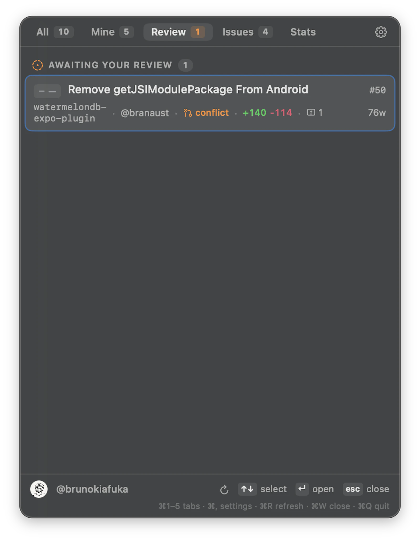 Gitbar screenshot 3