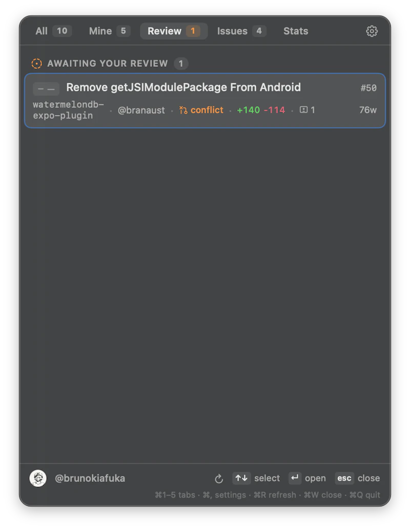 Gitbar screenshot 3