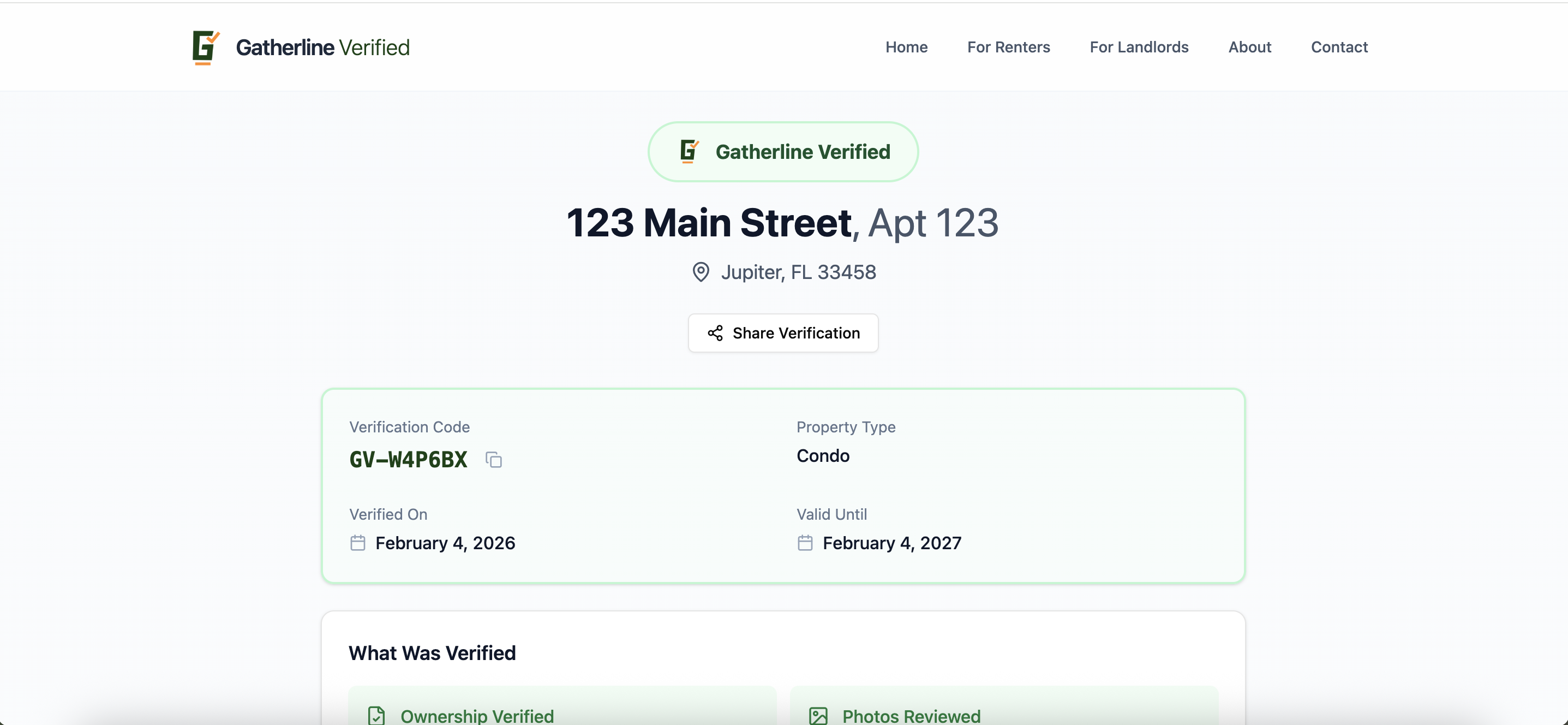 Gatherline Verified - Screenshot 2 showing product features and functionality