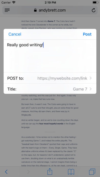 Send as Post gallery image