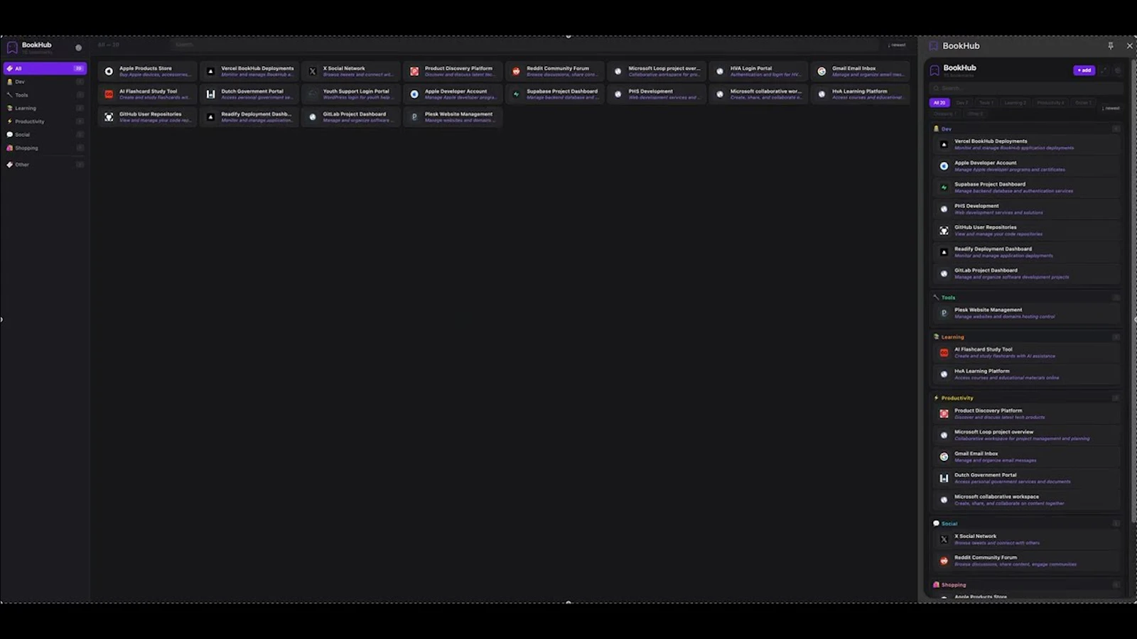 BookHub - AI Powered Bookmark Manager screenshot 1 (video preview)