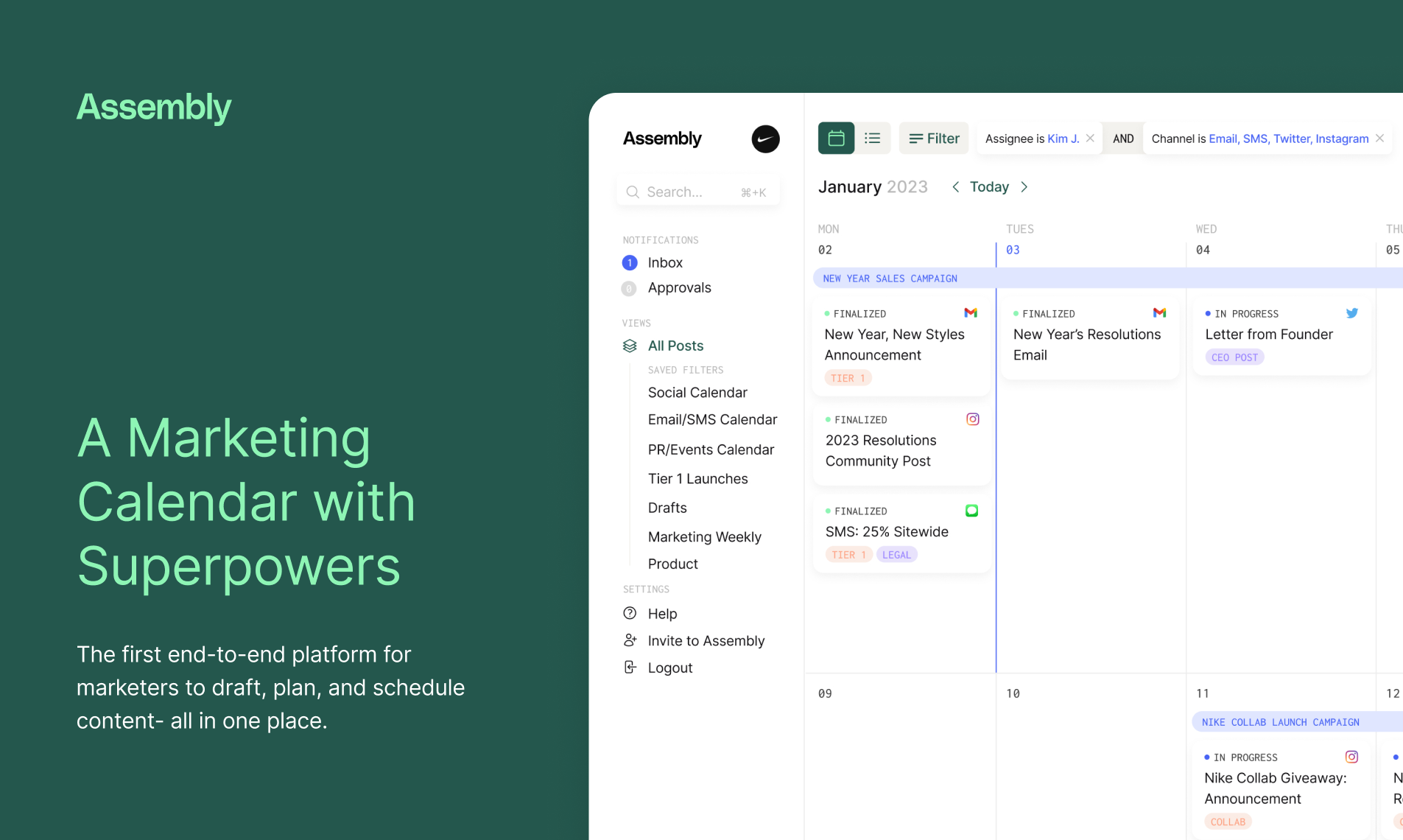 startuptile Assembly-A marketing calendar with superpowers