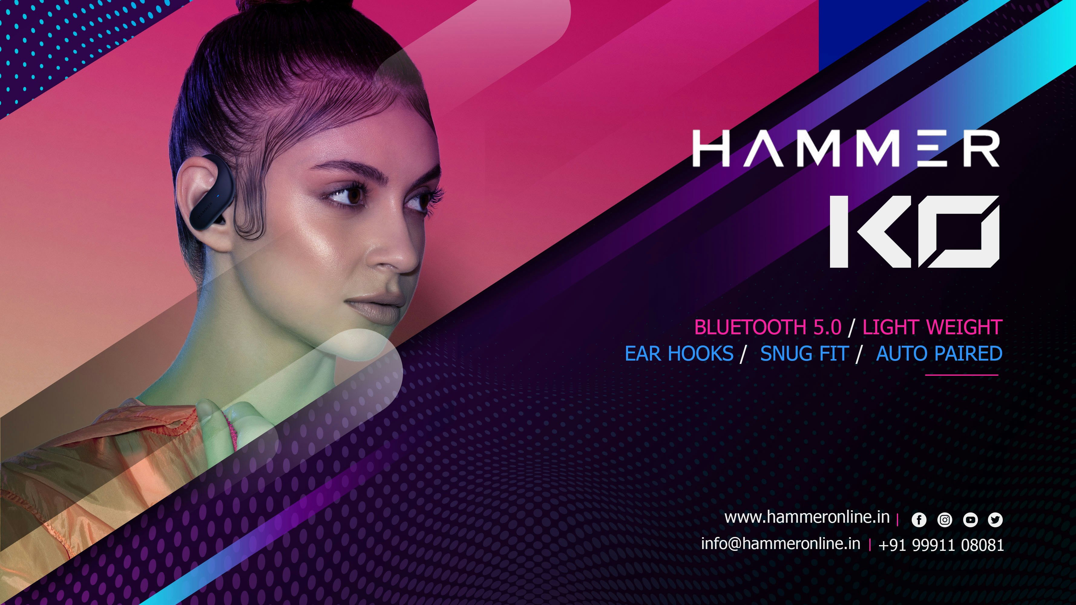 Hammer KO Sports Truly Wireless Earbuds gallery image